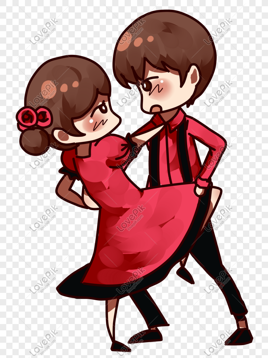 Día De San Valentín Retro Viento Pareja Bailando Dibujos Animado PNG  Imágenes Gratis - Lovepik