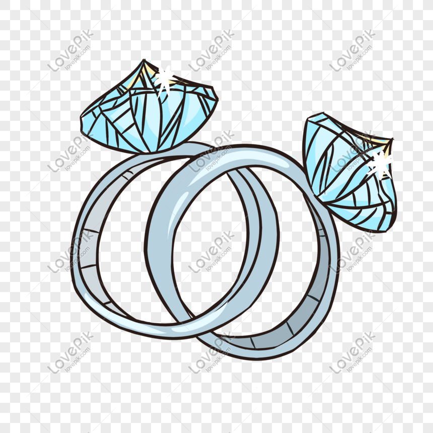 Freehand Drawing Engagement Ring Illustration. Stock Illustration -  Illustration of wedding, cartoon: 85092456