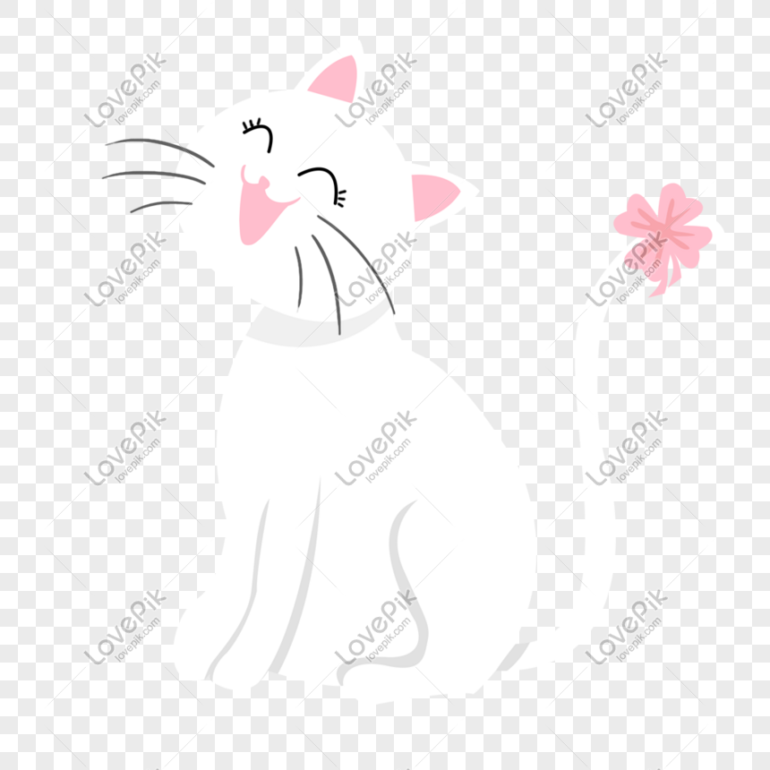 Hình ảnh Mèo Con Với Những Bông Hoa Màu Hồng PNG Miễn Phí Tải Về ...