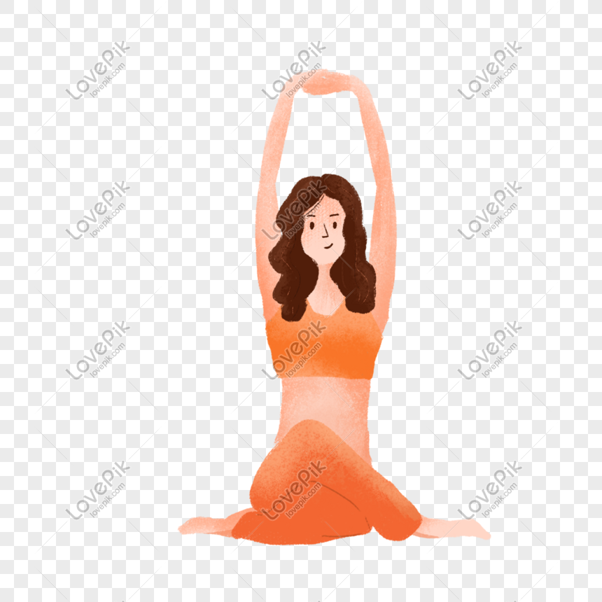 Hình ảnh Cô Gái Vẽ Tay Hoạt Hình Tập Yoga PNG Miễn Phí Tải Về ...