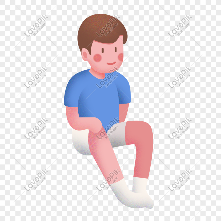 Cartoon Sitting Man Illustration PNG Image Free Download And Clipart Image  For Free Download - Lovepik | 610856271