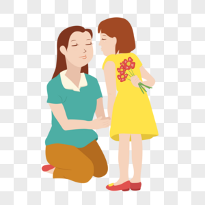 Cartoon Mother And Daughter Images, HD Pictures For Free Vectors Download -  
