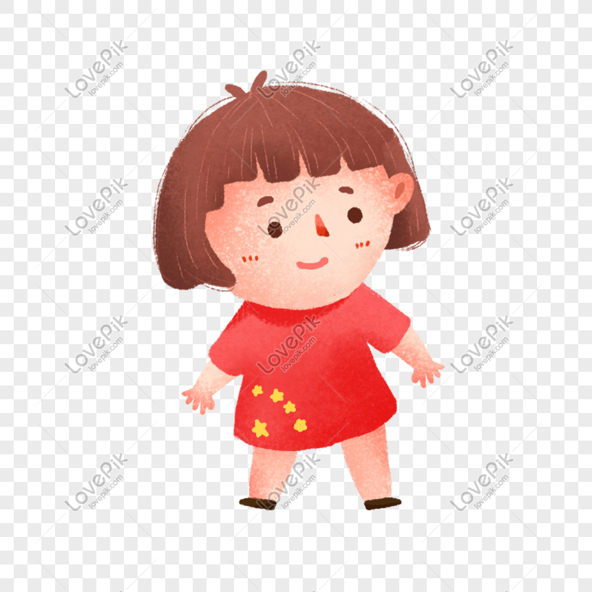Hand Drawn Cartoon Cute Girl PNG Transparent Image And Clipart ...