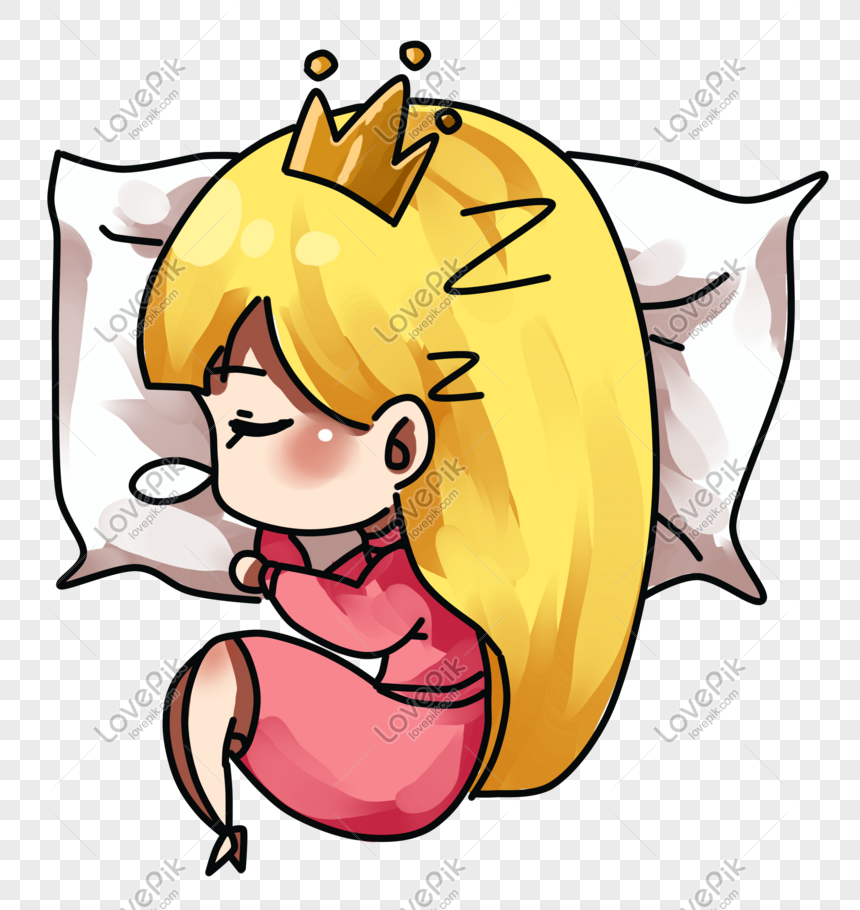 Fairy tale world sleeping beauty princess with pillow, Fairy tale world, sleeping beauty princess, sleeping beauty png transparent image