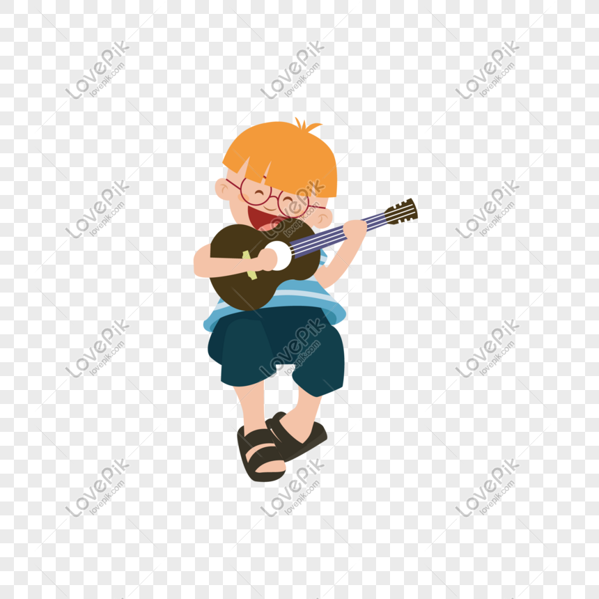 Hình ảnh Cartoon Phong Cách Dễ Thương Chơi Guitar Cậu Bé PNG Miễn Phí Tải  Về - Lovepik