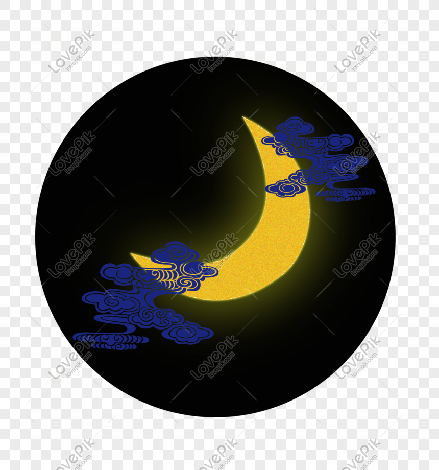 Mid Autumn Festival With Clouds And Moon PNG Free Download And Clipart ...