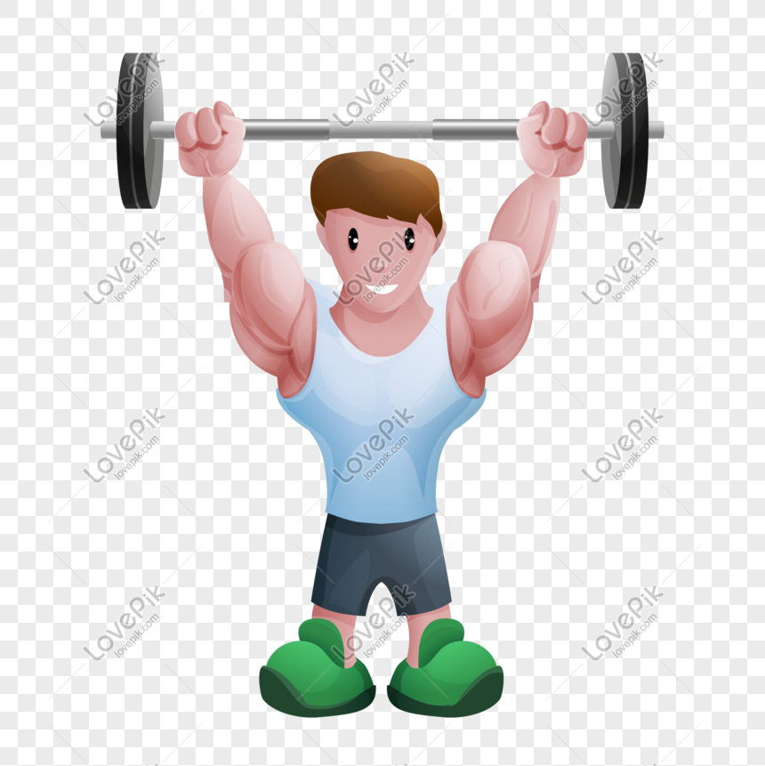 Cartoon Boy Weight Lifting Equipment Fitness PNG Hd Transparent Image And  Clipart Image For Free Download - Lovepik | 610895884
