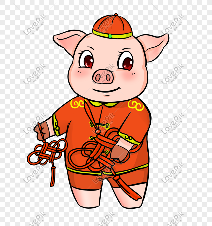 Hình ảnh Heo Linh Vật Năm Lợn Lợn Trung Quốc Nút Thắt Minh Họa PNG ...