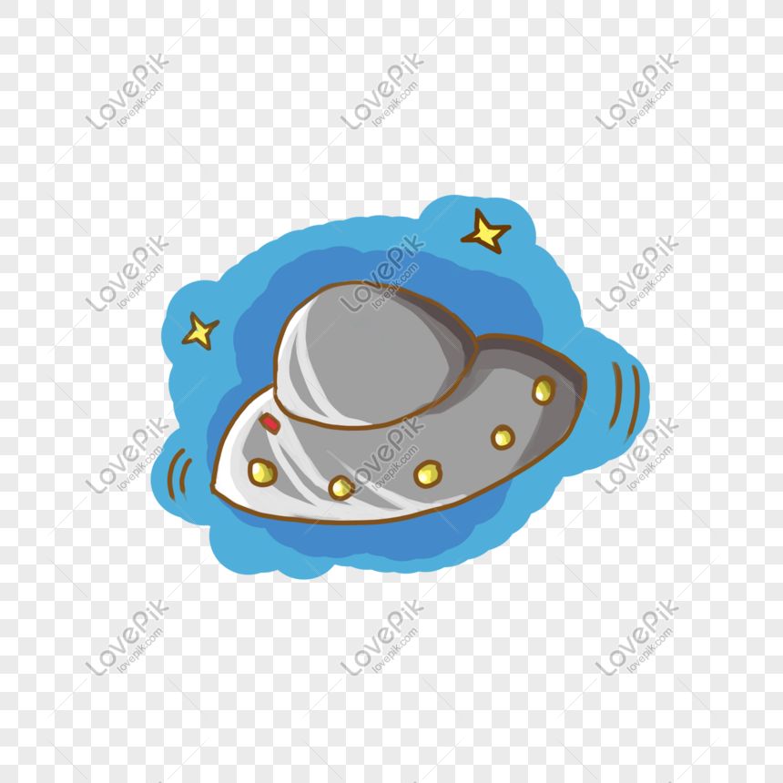 Ufo Hand Painted Small Fresh Hand Book Free PNG And Clipart Image ...