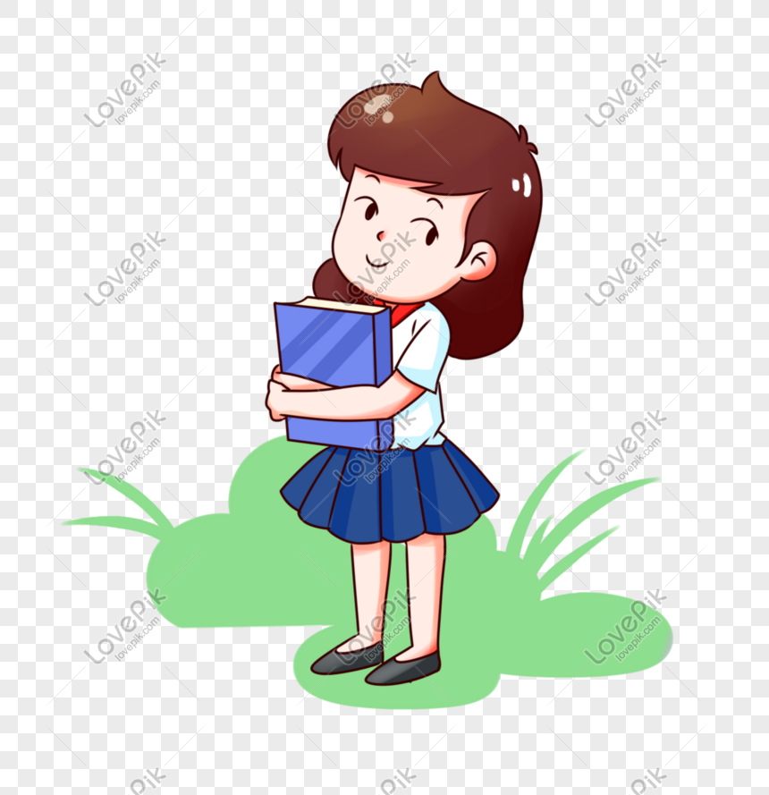 Illustration Of Girl Doing Homework In The Beginning Of T Png Image Psd File Free Download Lovepik