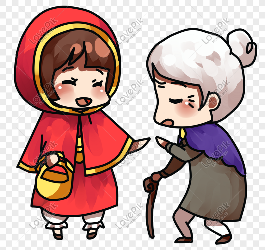 Fairy Tale World Little Red Riding Hood And Grandma Png Image And Psd File For Free Download Lovepik