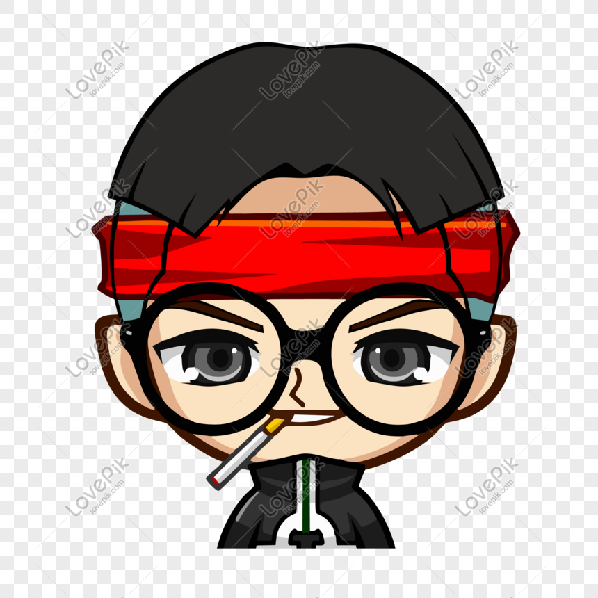 Cartoon Hand Drawn Anime Boy Smoking Cute Wearing Glasses PNG Transparent  Image And Clipart Image For Free Download - Lovepik | 610931837