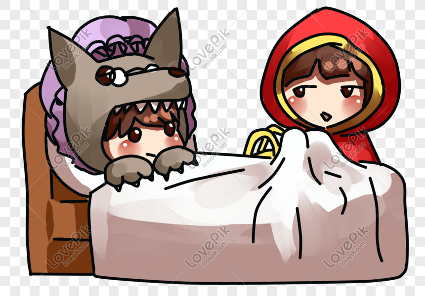 Fairy Tale World Little Red Riding Hood And Wolf Grandma Png Image And Psd File For Free Download Lovepik