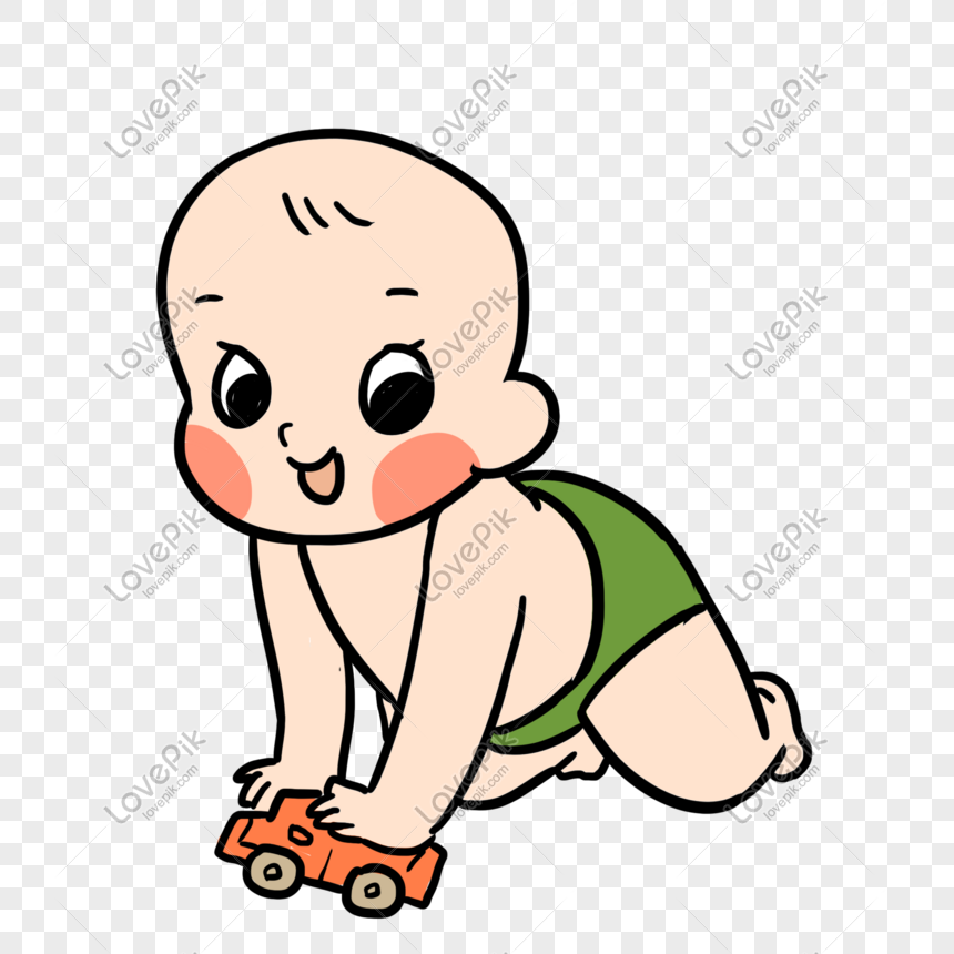Baby Baby Playing Cartoon Hand Drawn Illustration PNG Hd Transparent Image  And Clipart Image For Free Download - Lovepik | 610961464