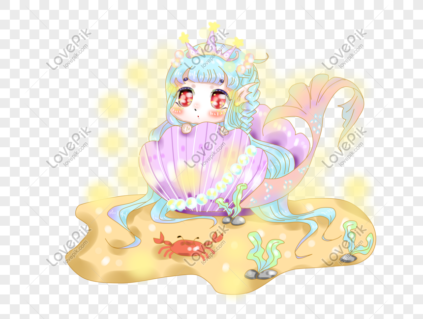 Cartoon Thick Painted Dream Fairytale Mermaid Princess Png PNG Picture And  Clipart Image For Free Download - Lovepik | 610970765