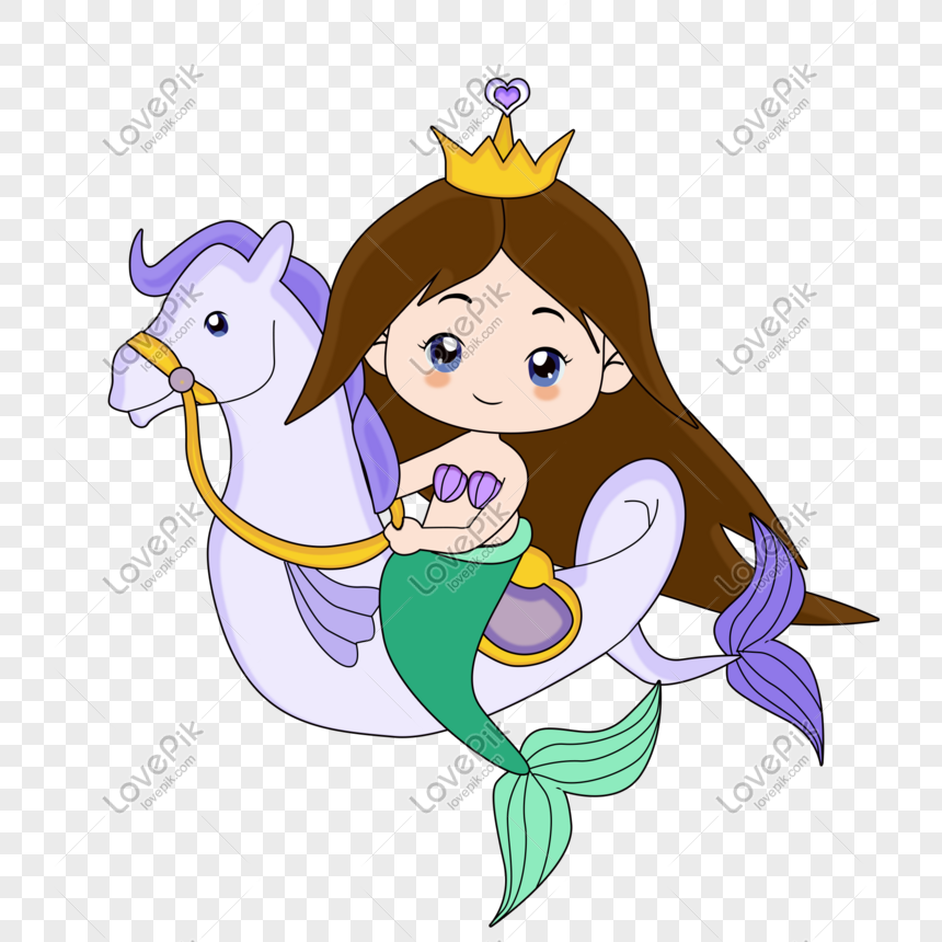 Mermaid Princess Cartoon Material PNG Image And Clipart Image For Free  Download - Lovepik | 610980358