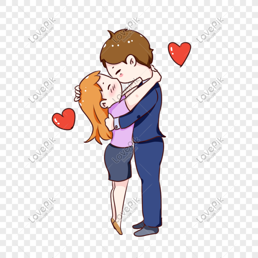 Hand Drawn Cartoon Chinese Valentines Day Kissing Couple PNG White  Transparent And Clipart Image For Free Download - Lovepik | 610977672