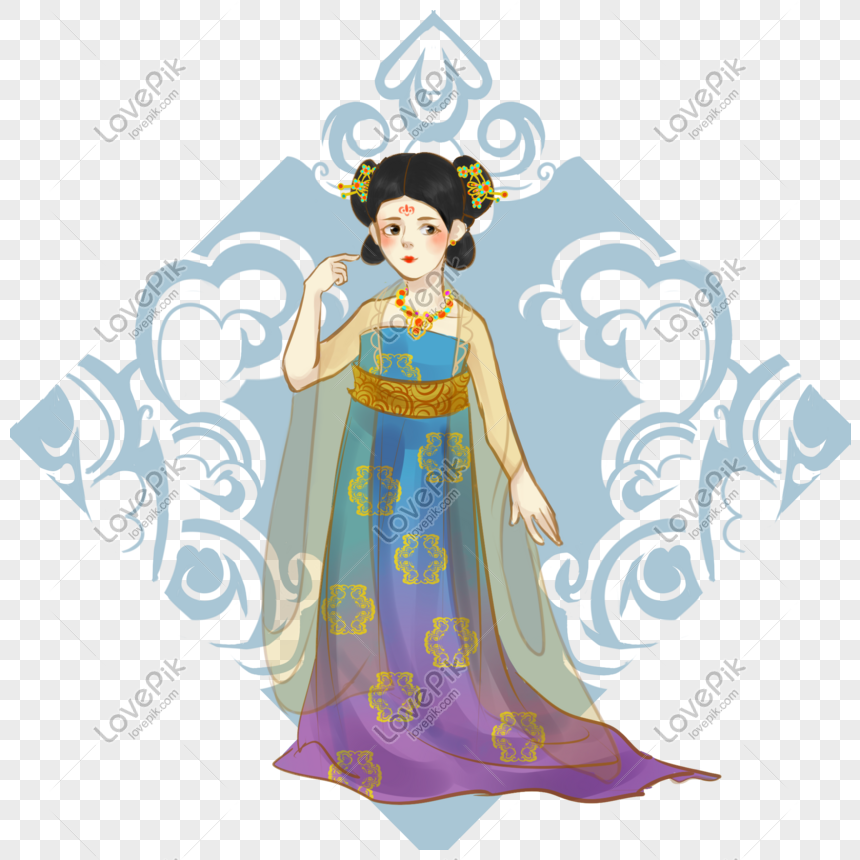 Cartoon Ancient Cute Girl PNG Transparent Image And Clipart Image For ...