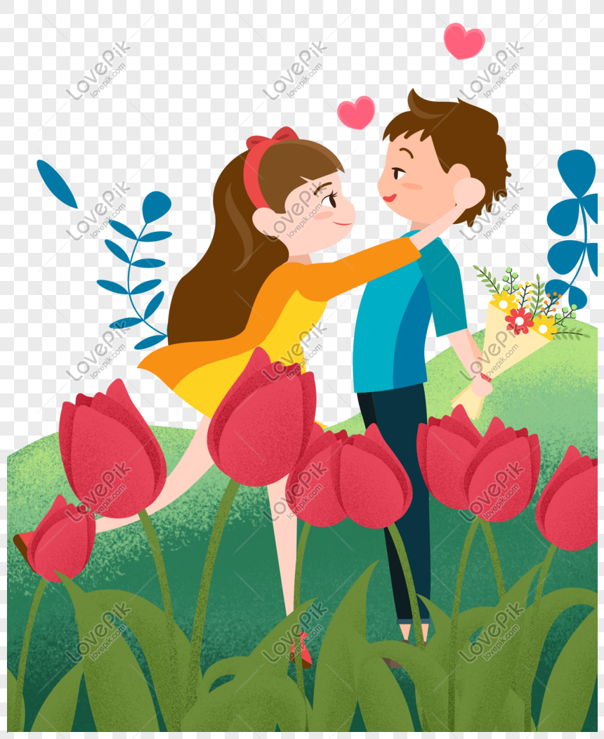 14+ Gambar Kartun Romantis Memberi Bunga - Miki Kartun