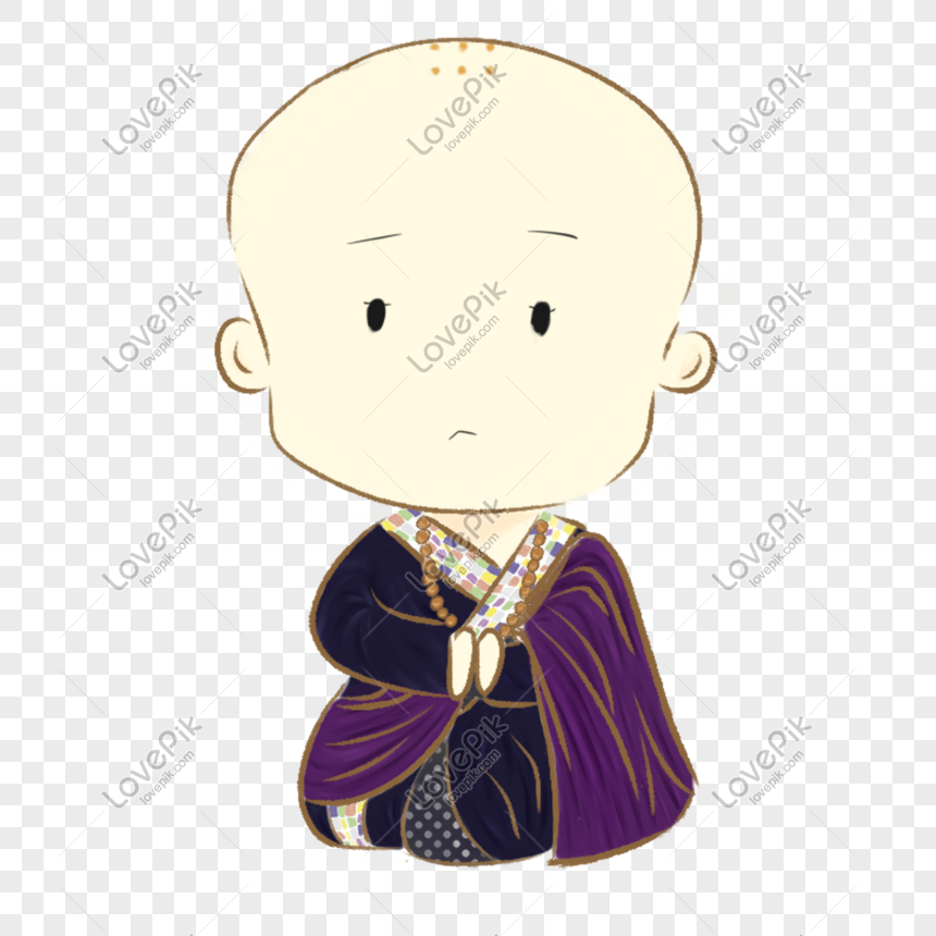 Hand Drawn Cartoon Antique Character Little Monk PNG Transparent Background  And Clipart Image For Free Download - Lovepik | 610990080