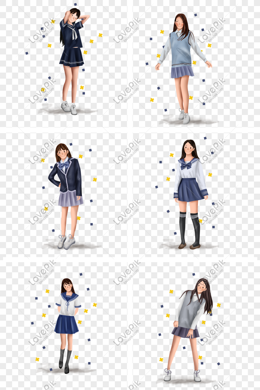 Pelajar Wanita Comel Jepun Di Musim Sekolah Gambar Unduh Gratis Imej 611005440 Format Psd My Lovepik Com