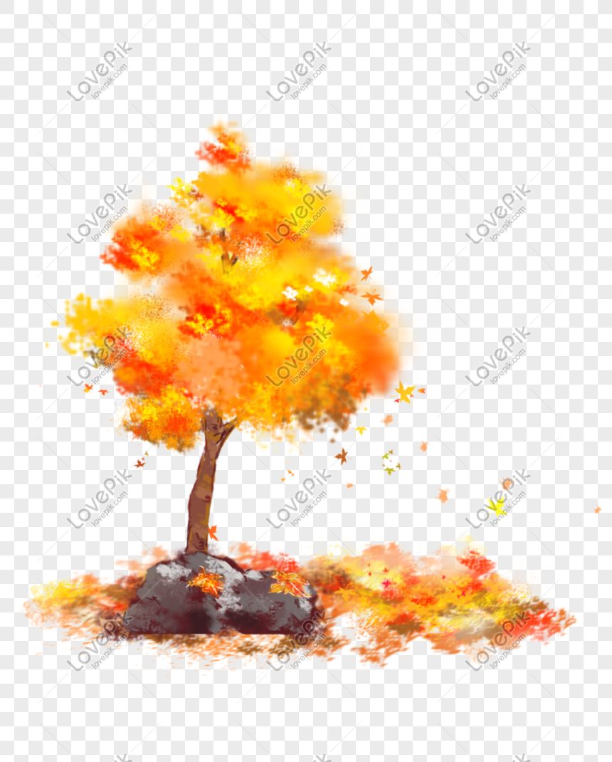 가을 가을 붉은 단풍 나무 Png 일러스트 무료 다운로드 - Lovepik