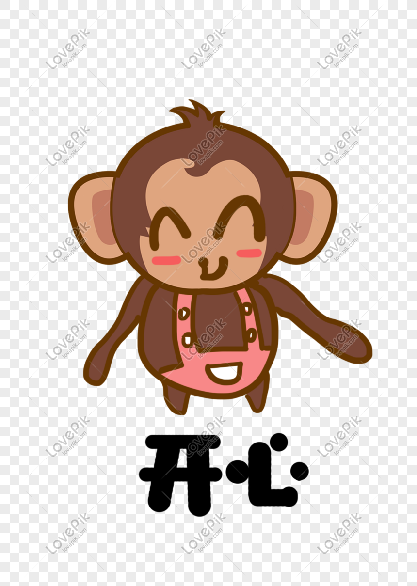 Monkey Big Ear Monkey Q Version Cartoon Character Animal Image C PNG White  Transparent And Clipart Image For Free Download - Lovepik | 611034632