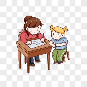 Hand Drawn Cartoon Teachers Day Teacher And Student, Student ...