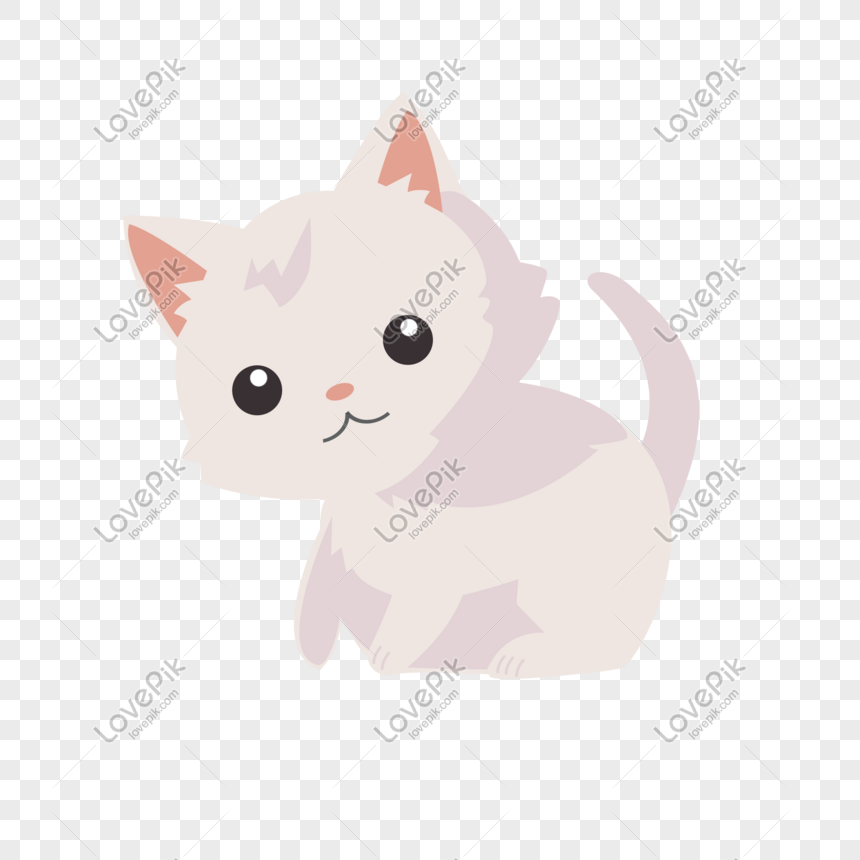 Cartoon Illustration Cat Cute Animal PNG Image And Clipart Image ...
