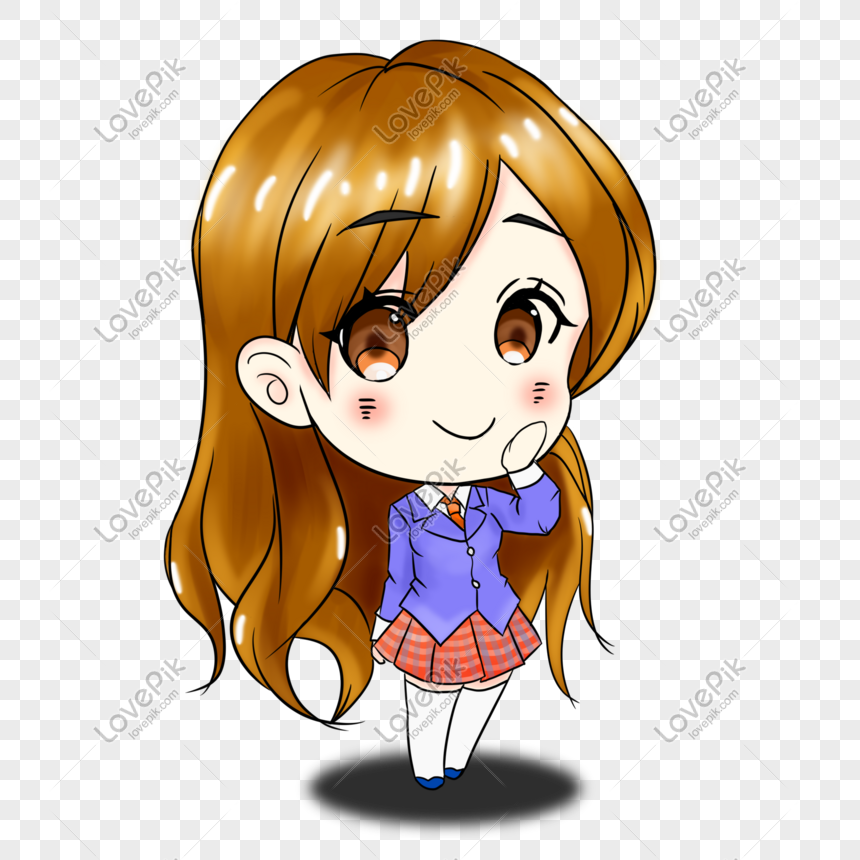 Personagem - Desenho Animado - Menina Cabelos Compridos 07 Modelo