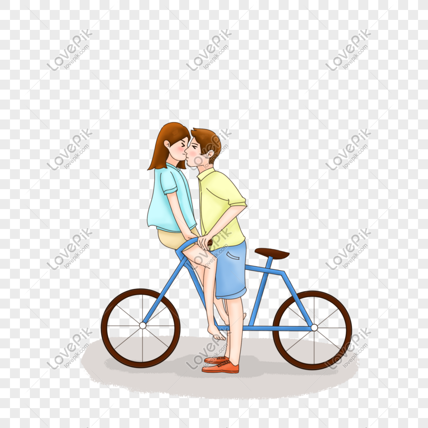 Couple Riding Bicycles Love Cartoon Illustration PNG Image And Clipart  Image For Free Download - Lovepik | 611045398