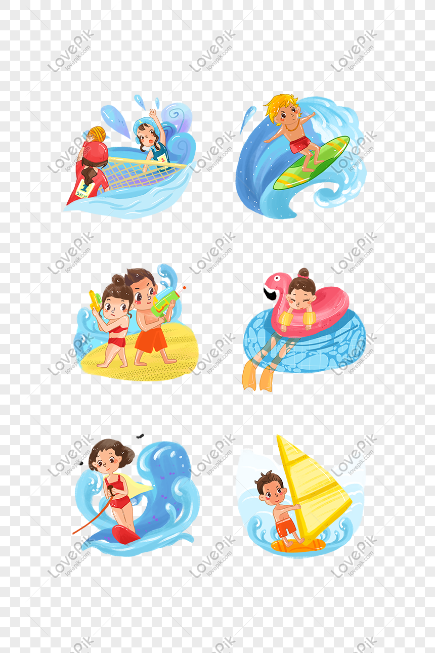 Summer Vacation Water Sports Hand Drawn Illustration PNG Image And Clipart  Image For Free Download - Lovepik | 611065658