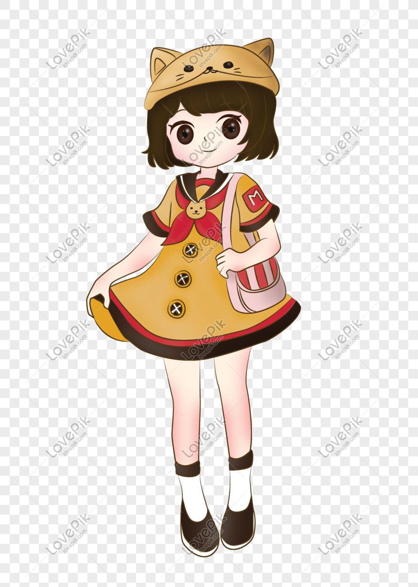 Cartoon Anime Kawaii Girl PNG Transparent And Clipart Image For Free  Download - Lovepik | 611082486