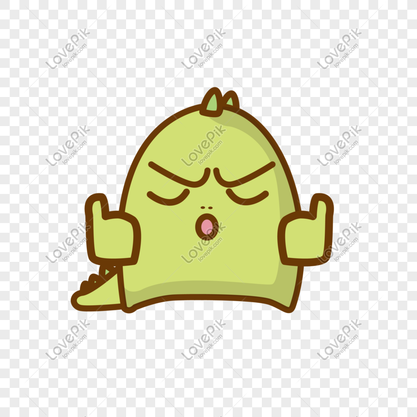 Angry Dino, Dino, Sticker, Cute PNG Transparent Clipart Image and PSD File  for Free Download