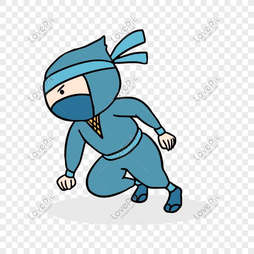 Japanese Ninja Attack Hand Drawn Illustration Png Image Picture