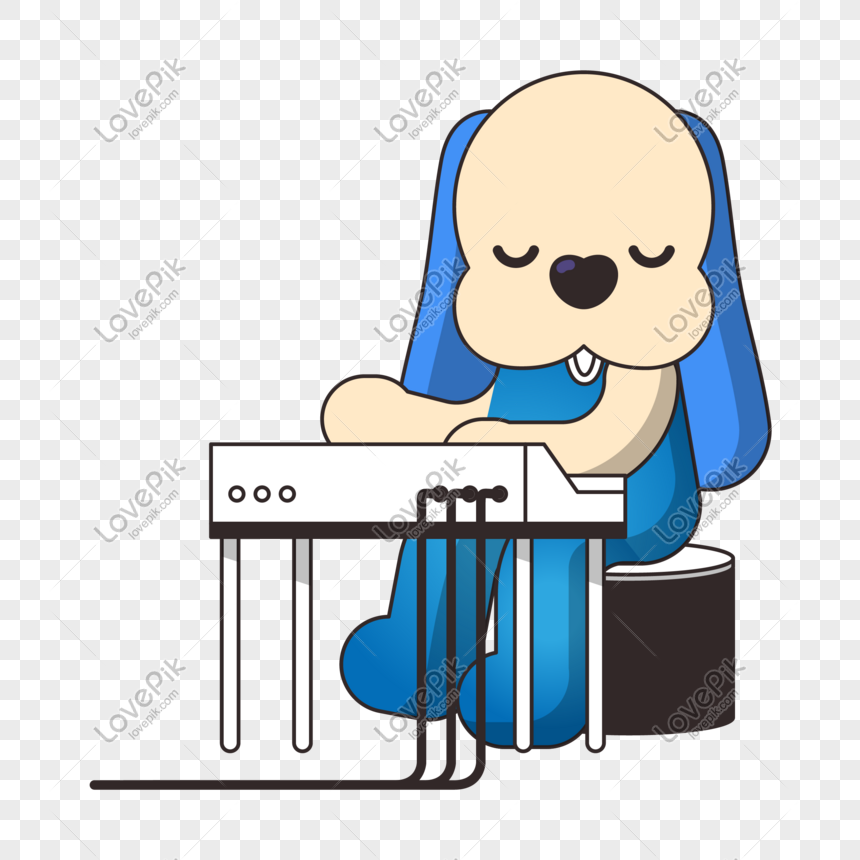 Cartoon Hand Drawn Blue Puppy Dj Performing PNG Free Download And Clipart  Image For Free Download - Lovepik | 611090503