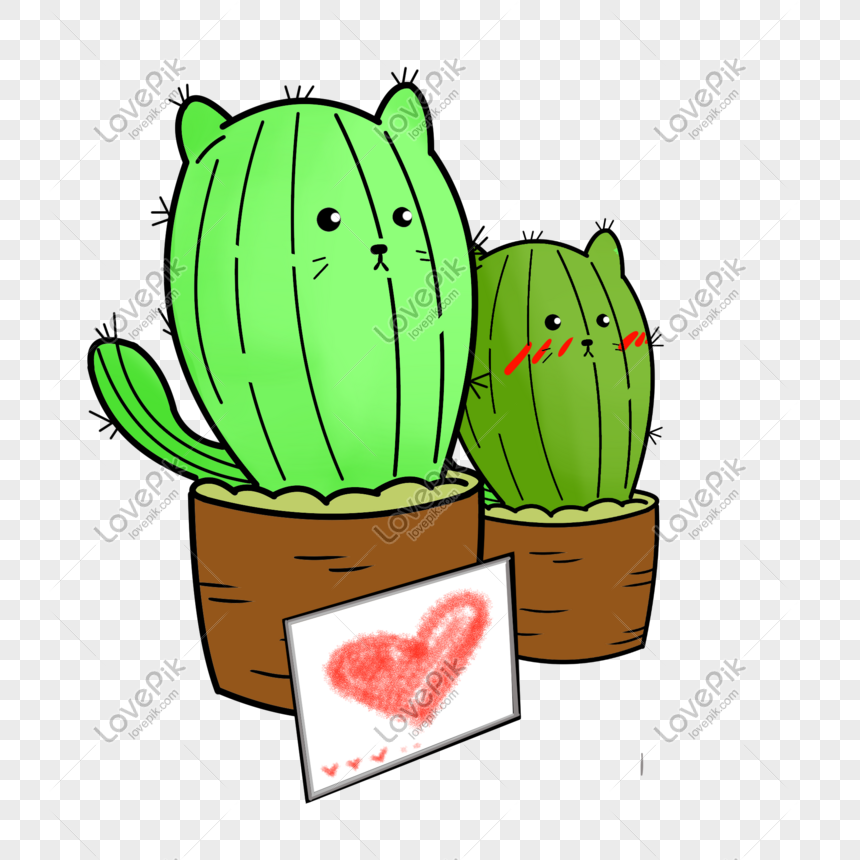 Cartoon Cactus Hand Drawn Cartoon Illustration Free PNG And ...