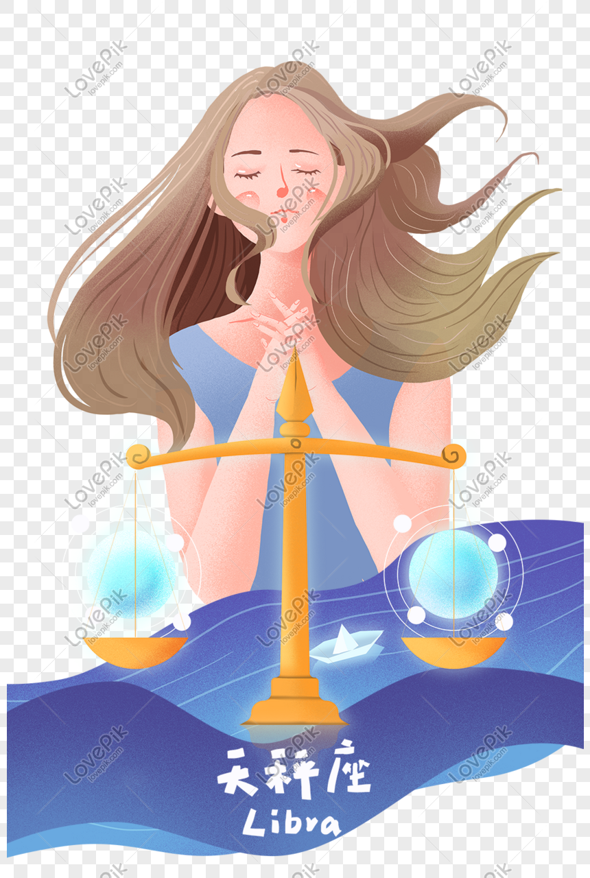 Ilustrasi Zodiak Libra Png Grafik Gambar Unduh Gratis Lovepik