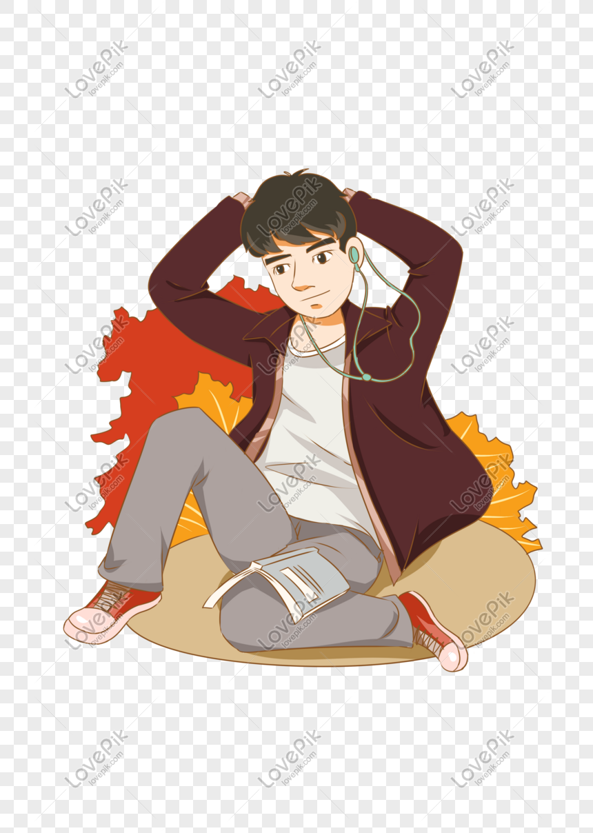 Autumn Boy Listening To Song Cartoon Image Illustration PNG Hd Transparent  Image And Clipart Image For Free Download - Lovepik | 611101064