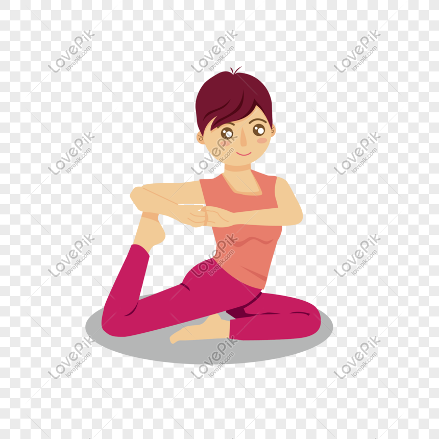 Hình ảnh Vẽ Tay Cô Gái Hoạt Hình Yoga 1 PNG Miễn Phí Tải Về - Lovepik
