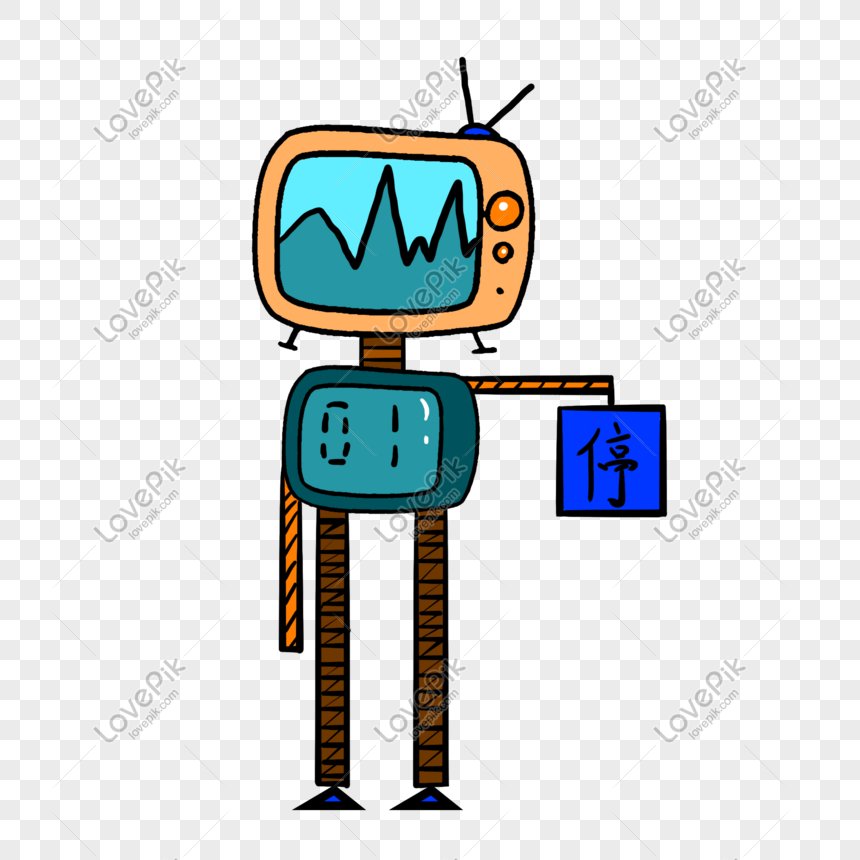 テレビかわいいロボット漫画イラストイメージ グラフィックス Id