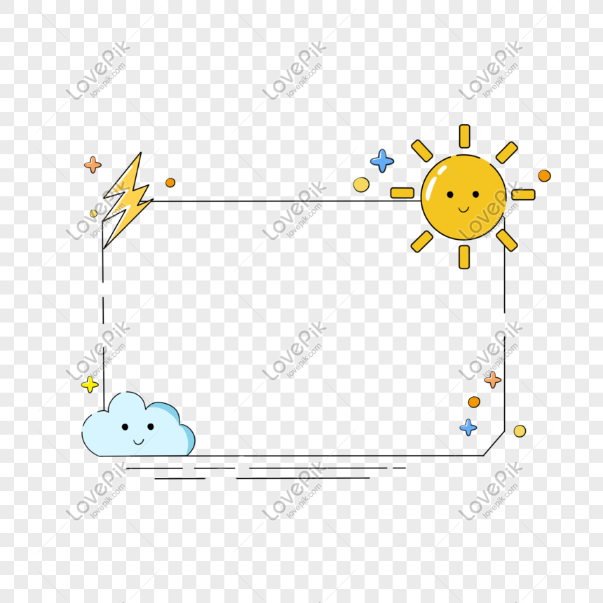 Cute Weather Cartoon Border Hand Drawn Illustration PNG Hd Transparent  Image And Clipart Image For Free Download - Lovepik | 611102404