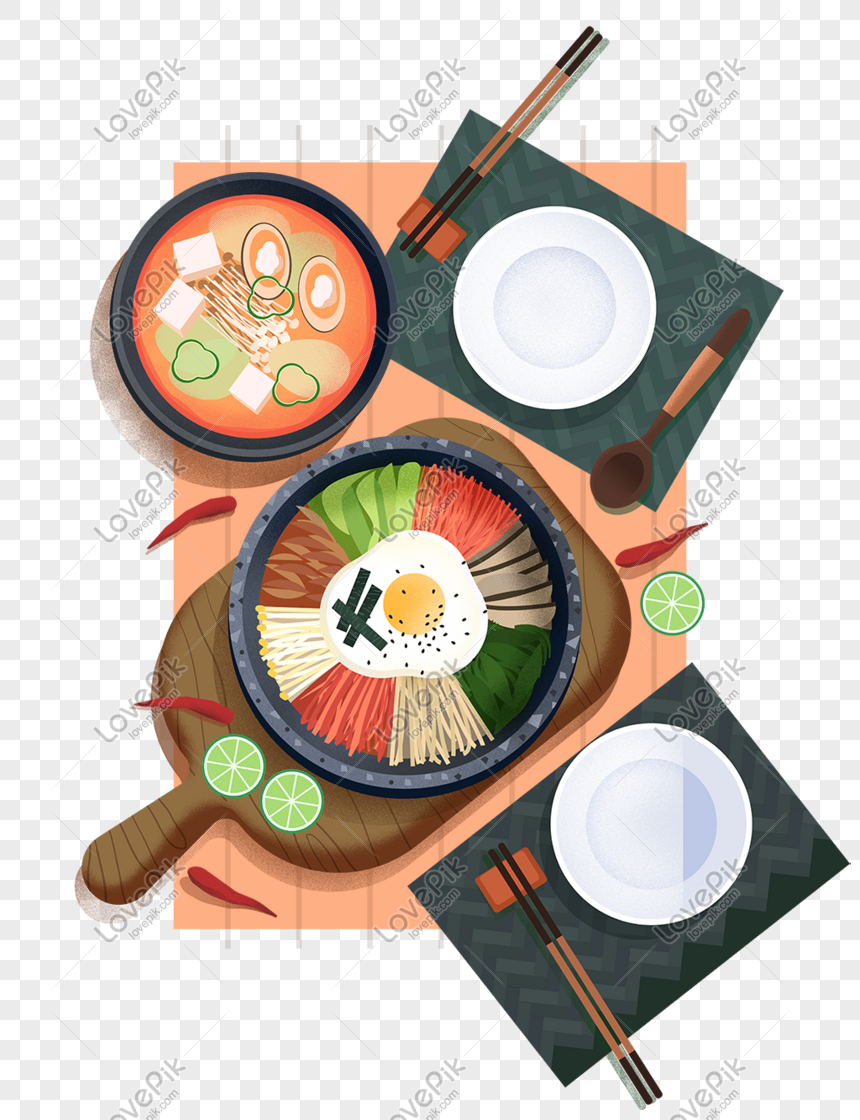 韓国料理の石のビビンバのテーマイラストイメージ グラフィックス Id Prf画像フォーマットpsd Jp Lovepik Com