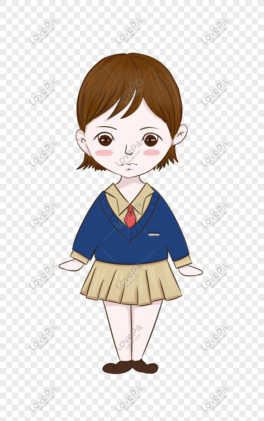 Want to add a touch of cuteness to your project? Check out our hand-drawn cartoon girl images! These charming illustrations will add a touch of whimsy to your designs.