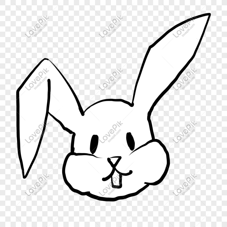 Tangan Kartun Bunny Yang Ditarik Ilustrasi Gambar Unduh