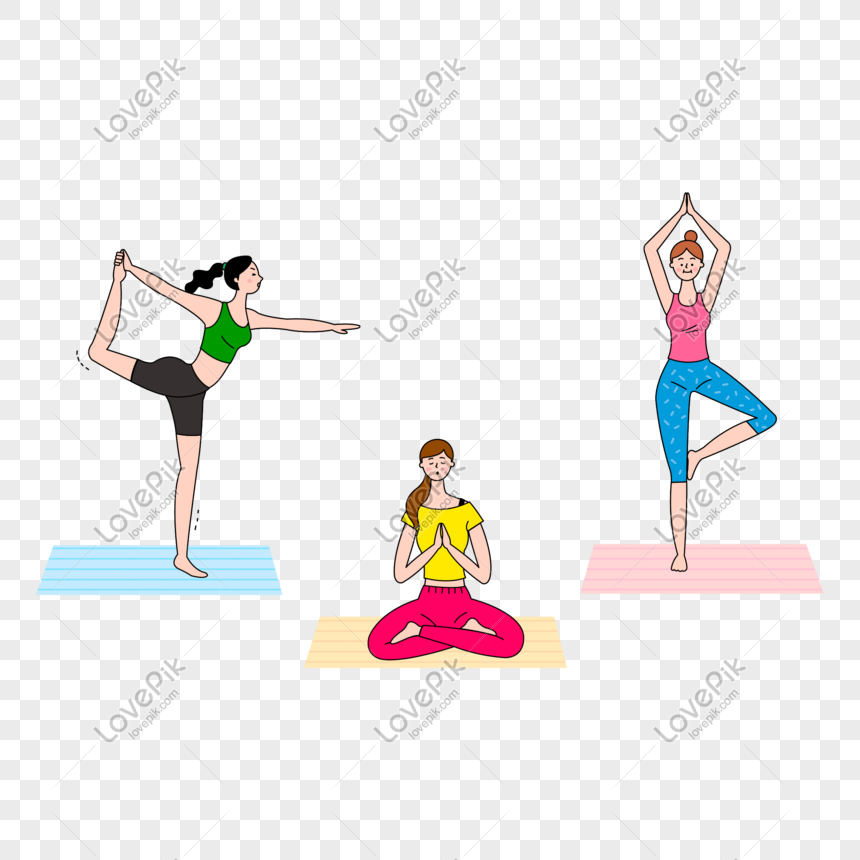 woman practicing yoga cartoon hand drawn png image picture free download 611121929 lovepik com woman practicing yoga cartoon hand