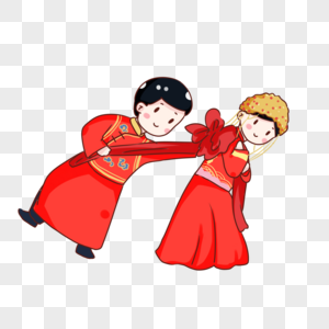 Hand Drawn Cartoon Cute Chinese Wedding PNG Image & PSD File Free ...