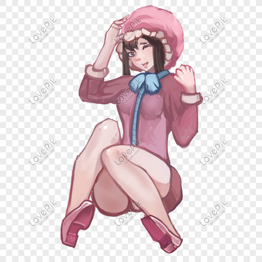 Anime Fashion Girl Illustration Png, Girls, Clothes, Thick Coat