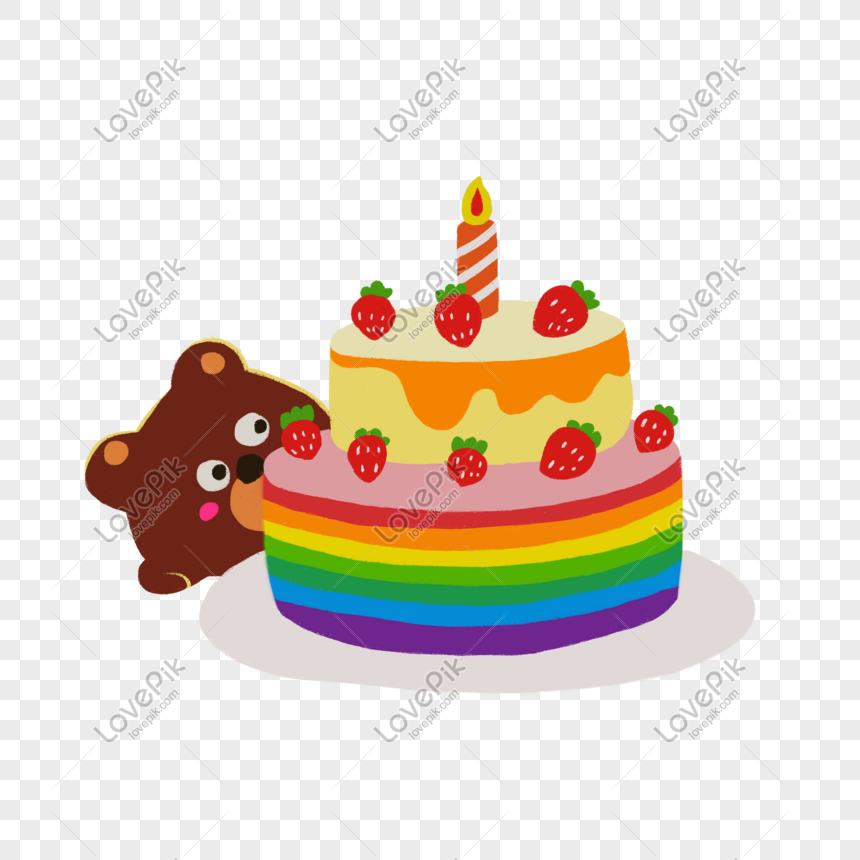 Một chú gấu đáng yêu, phấn khích và lấp lánh trong ngày sinh nhật của bạn, liệu có thể tuyệt vời hơn không? Xem ngay bức ảnh này để thấy chú gấu đang ôm một chiếc bánh ngọt với những nấm vàng rực rỡ trên đó.