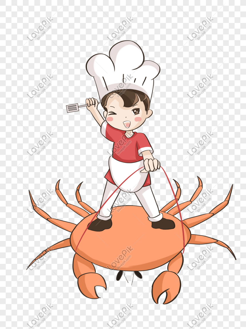 Kartun Chef Kepiting Kartun Anak Laki Laki Ilustrasi Tangan PNG Grafik Gambar Unduh Gratis Lovepik